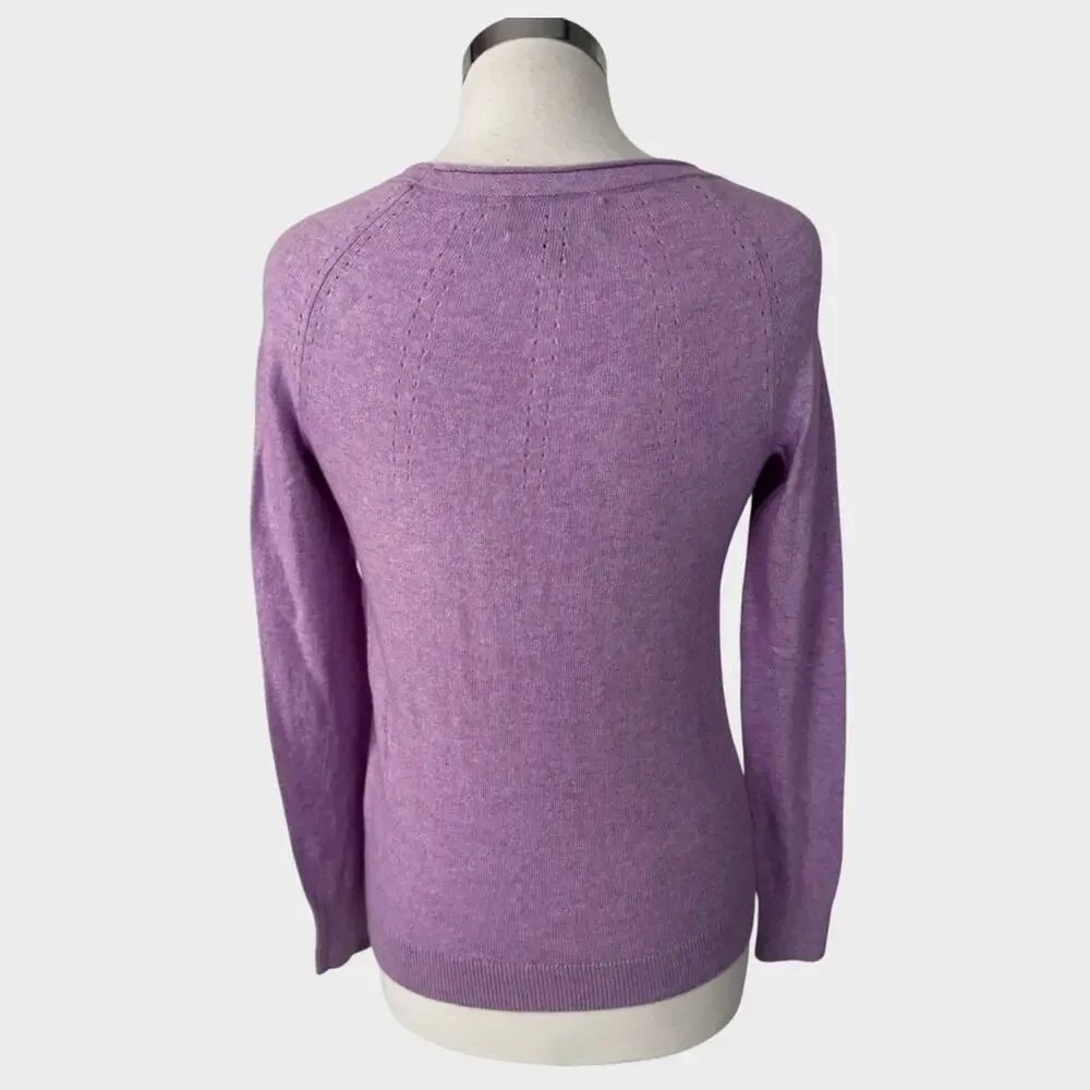 Banana Republic Fine Italian Superloft Yarn Lilac Purple XS Sweater